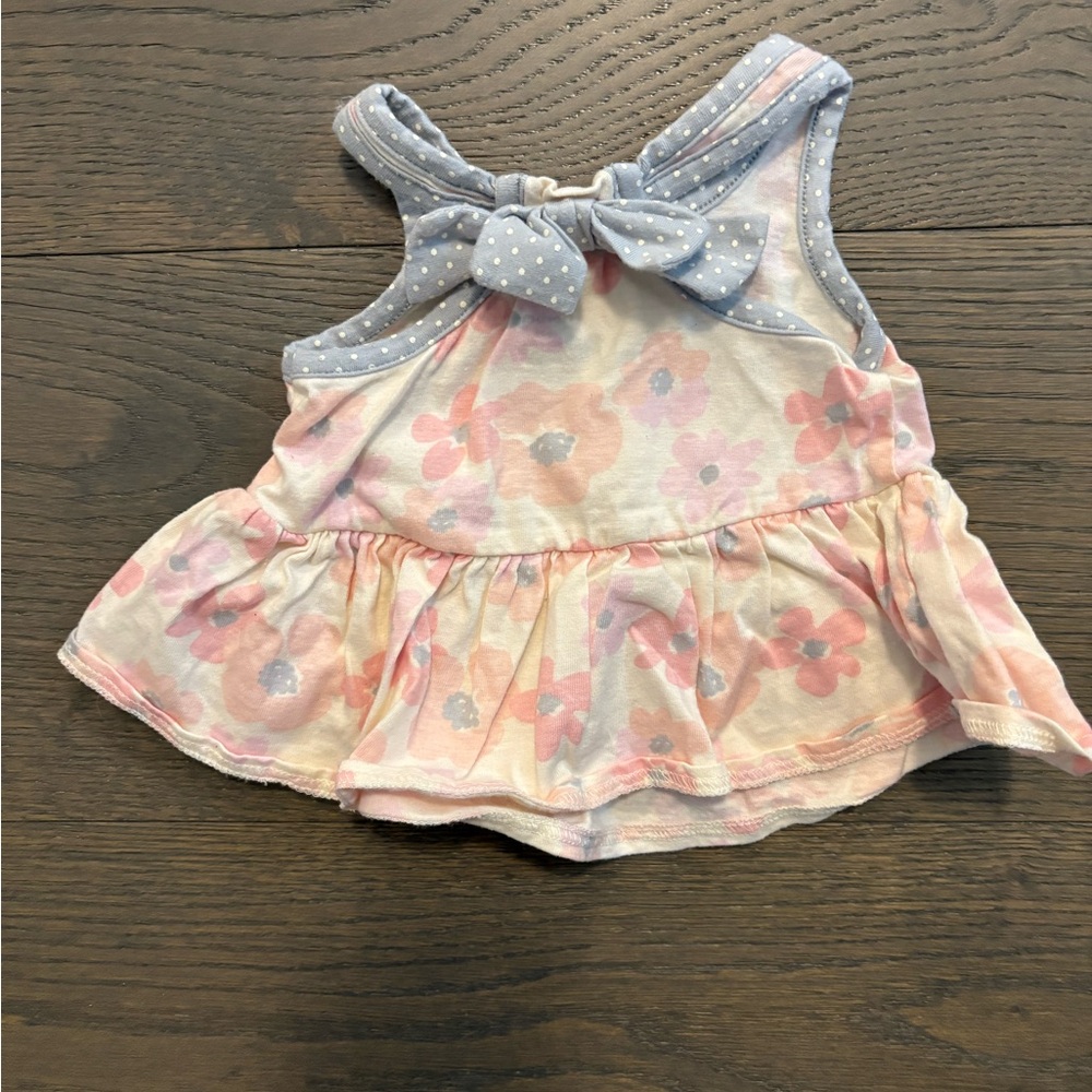Gerber baby girl floral tank top 0-3M NWT